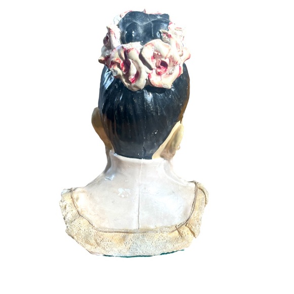 ANTIQUE ASIAN CHALKWARE➕Lady Bust - Picture 4 of 6